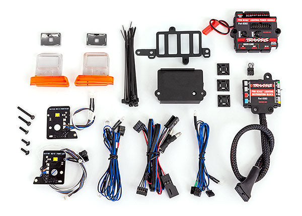 Traxxas 8035R Pro Scale LED light set, TRX-4 Ford Bronco (1979) or Ford F-150 (1979), Complete with power module (contains headlights, tail lights, side marker lights, & distribution block) (fits #8010 or 9230 series bodies) - TRA8035R