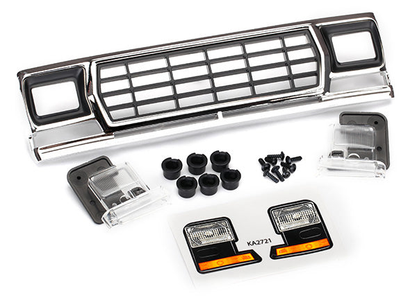 Traxxas 8070 Grille, Ford Bronco/ grille retainers (6)/ headlight housing (2)/ lens (2)/ 2.6x8 BCS (6)/ 2.5x6 BCS (2) (fits #8010 Body) - TRA8070