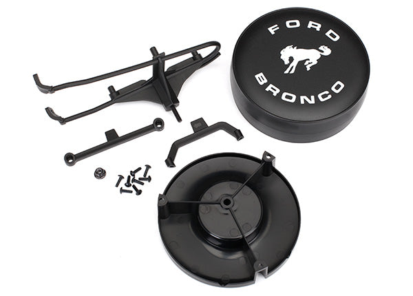 Traxxas 8074 Spare tire Mount/ Mounting bracket/ spare tire cover/ Mounting Hardware - TRA8074