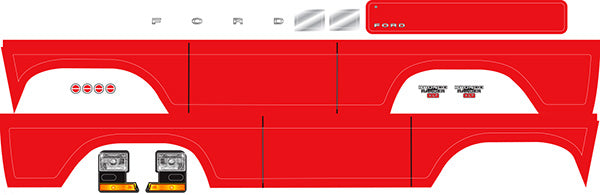 Traxxas 8078R Decal Sheet, Bronco, - Red (fits #8010 Body) - TRA8078R