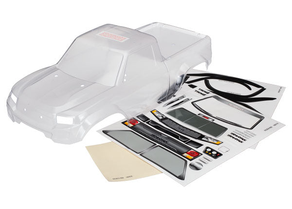 Traxxas 8111R Body , TRX-4 Sport (Clear , trimmed , die-cut for LED light kit , requires painting) / window masks / Decal Sheet - TRA8111R
