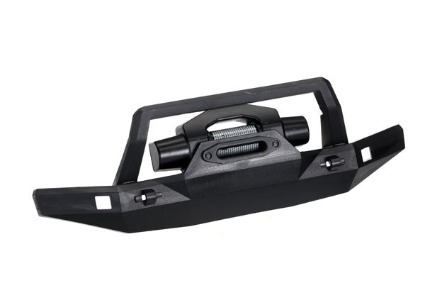 Traxxas 8124 Bumper, Front (178mm wide)/ winch/ 2.6x8 BCS (1) - TRA8124