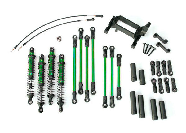 Traxxas 8140-GRN Long arm lift kit, TRX-4, Complete (includes Green powder coated links, green-anodized shocks)