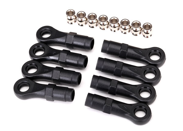 Traxxas 8149 Rod ends, extended (standard (4), angled (4))/ hollow balls (8) (for use with TRX-4 Long Arm Lift Kit) - TRA8149