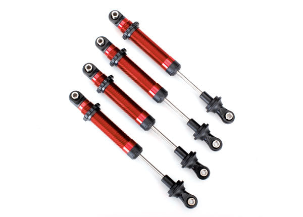 Traxxas 8160R Shocks , GTS , aluminum (red-anodized) (assembled without Springs) (4) (for use with #8140R TRX-4 Long Arm Lift Kit) - TRA8160R