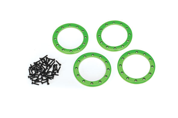 Traxxas 8168G Beadlock rings , Green (2.2') (aluminum) (4) / 2x10 CS (48) - TRA8168G