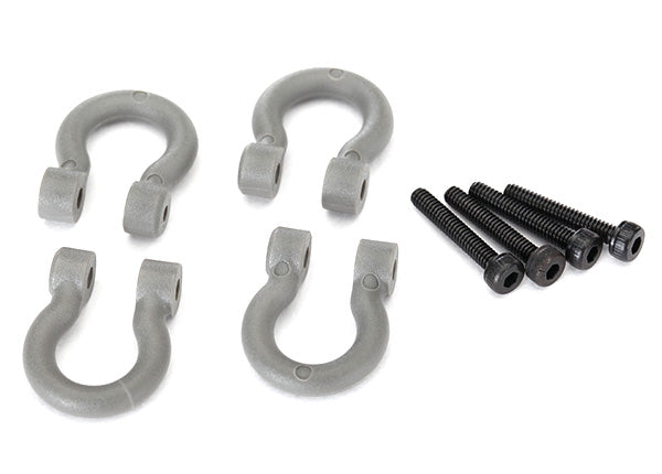 Traxxas 8234 Bumper D-Rings , grey (Front or Rear) / 2x12 CS (4) - TRA8234