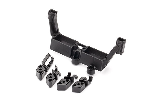 Traxxas 8240 Servo Mount, 2-speed/ Servo Mount, T-Lock/ wire clips