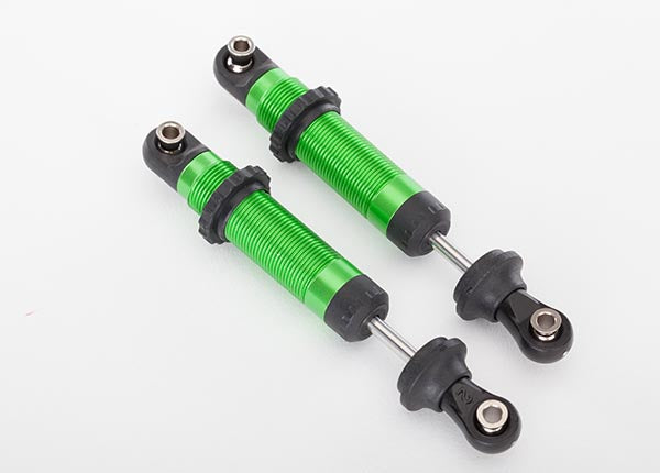 Traxxas 8260G Shocks, GTS, aluminum (green-anodized) (assembled with spring retainers) (2) - TRA8260G