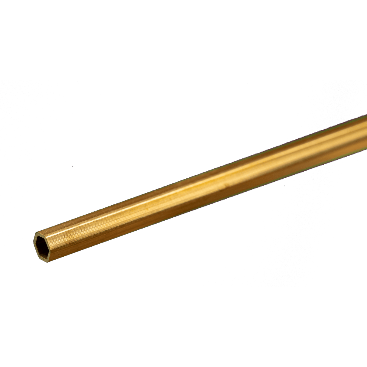 Hexagonal Brass Tube - 12" 30cm Long -- 1/8"   3.18mm OD