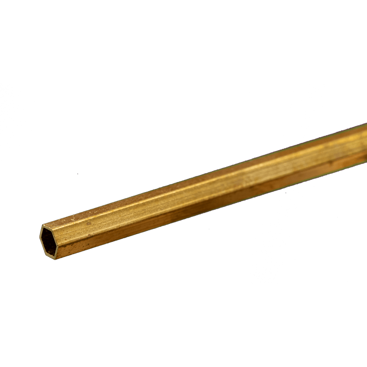 Hexagonal Brass Tube - 12" 30cm Long -- 5/32"   4mm OD