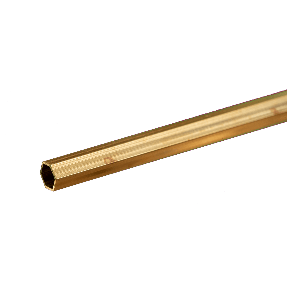 Hexagonal Brass Tube - 12" 30cm Long -- 3/16"   4.76mm OD