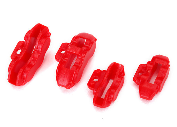 Traxxas 8367 Brake calipers (red), Front (2)/ Rear (2) - TRA8367