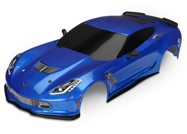 Traxxas 8386X Body, Chevrolet Corvette Z06, - Blue (painted, decals applied) - TRA8386X