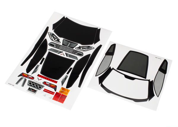 Traxxas 8387 Decal Sheets, Chevrolet Corvette Z06 - TRA8387