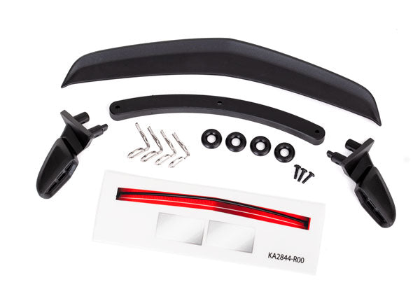 Traxxas 8392 Mirrors , side , black (left & right) / mirror retainers (2) / Body clips (4) / O-Rings (4) / spoiler , black / spoiler retainer (1) / 1.6x5 BCS (self-tapping) (3) (fits #8391 Body) - TRA8392