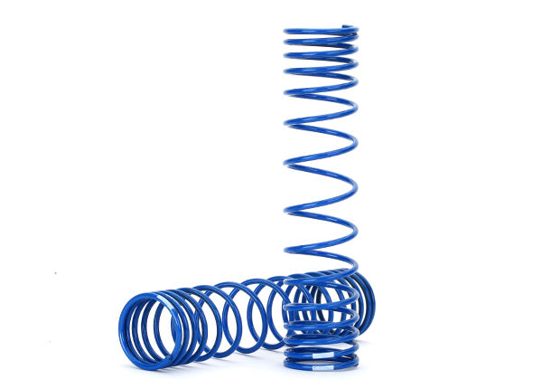 Traxxas 8444A Spring , shock , Front (blue) (GTR) (progressive , 0.833 Rate , White stripe) (2) - TRA8444A