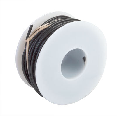 One-Conductor Hookup Wire - #18 Gauge - 55' 16.8m -- Black