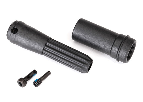 Traxxas 8556 Driveshafts, center Front/ 4mm screw pin (1)/ 3x10 CS (1) - TRA8556