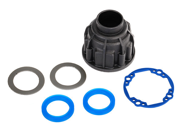Traxxas 8581 Carrier, Differential (Front or center)/ x-ring gaskets (2)/ ring gear gasket/ 14.5x20 TW (2) - TRA8581