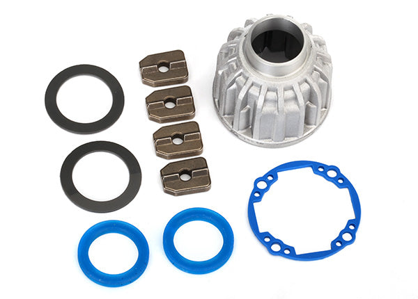 Traxxas 8581X Carrier, Differential, aluminum (Front or center)/ x-ring gaskets (2), ring gear gasket/ 14.5x20 TW (2) - TRA8581X