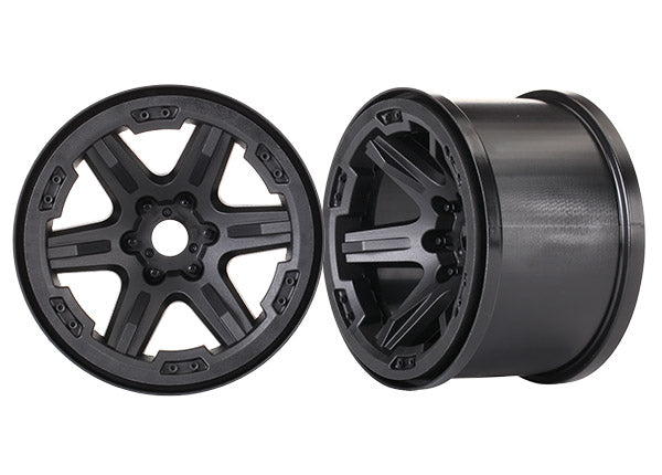 Traxxas 8671 Wheels , 3.8' (black) (2) (17mm splined) - TRA8671