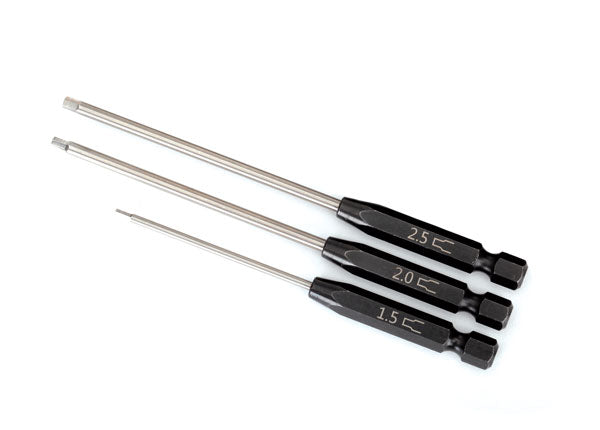 Traxxas 8715 Speed Bit Set, Hex driver, 3-piece straight (1.5mm, 2.0mm, 2.5mm), 1/4' drive - TRA8715