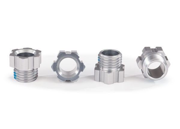 Traxxas 8886A Stub Axle nut , aluminum (gray-anodized) (4) - TRA8886A