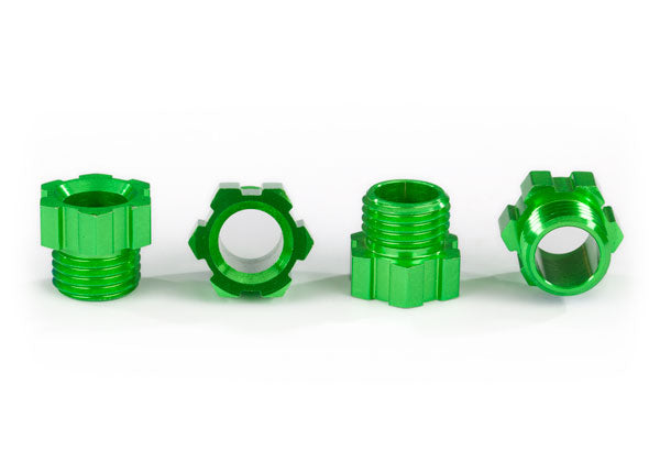 Traxxas 8886G Stub Axle nut , aluminum (green-anodized) (4) - TRA8886G