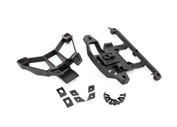 Traxxas 8915 Body Mounts, Front & Rear/ 3x12mm BCS (1)/ 3x12mm shoulder screw (2)/ 3x8mm CS (2)/ 3x15mm flat-head machine screw (9) - TRA8915