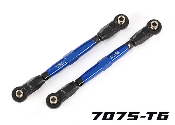 Traxxas 8948X Toe links, Front (TUBES - Blue-anodized, 7075-T6 aluminum, stronger than titanium) (88mm) (2)/ rod ends, Rear (4)/ rod ends, Front (4)/ aluminum wrench (1) - TRA8948X