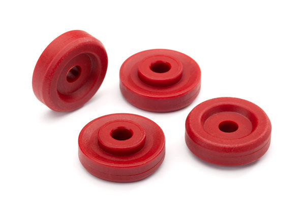 Traxxas 8957R Wheel Washers, - Red (4) - TRA8957R