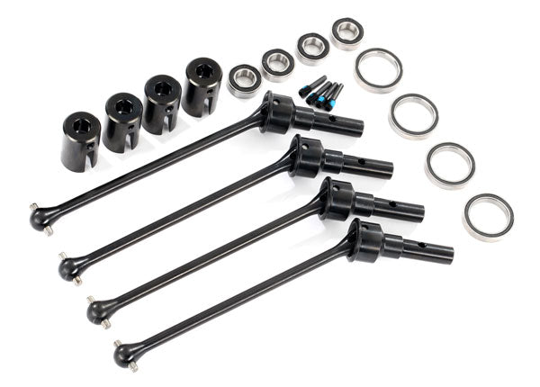 Traxxas 8996X Driveshafts, steel constant-velocity (assembled), Front or Rear (4) (for use with #8995 WideMaxx™ suspension kit) (requires #8654 series 17mm splined Wheel hubs and #7758 series 17mm nuts for a Complete set) - TRA8996X
