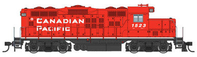 Walthers Mainline HO EMD GP9 Phase II with Chopped Nose - Standard DC -- Canadian Pacific #1523 (red, white)