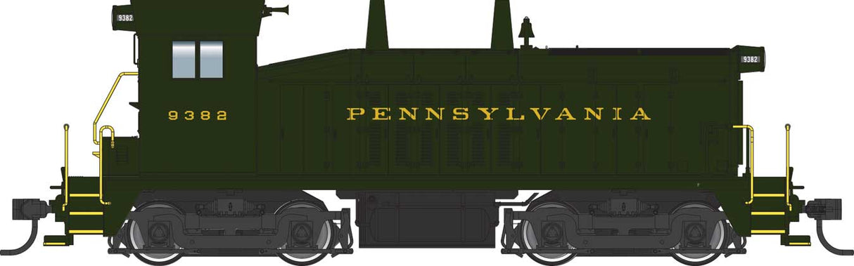 Walthers Mainline EMD SW7 - Standard DC -- Pennsylvania Railroad #9382 (Phase II; Brunswick Green / DGLE) - 910-10673
