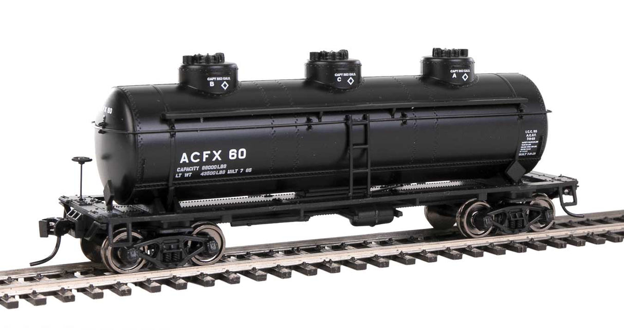 Walthers Mainline 36' 3-Dome Tank Car - Ready to Run -- ACFX #60 - 910-1125