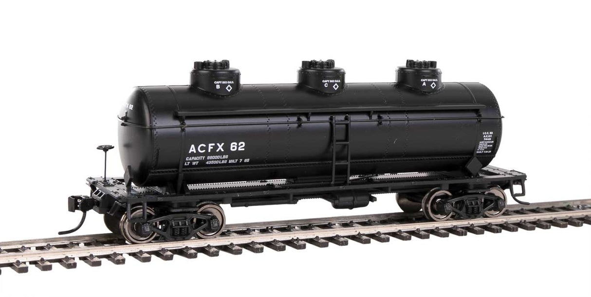 Walthers Mainline 36' 3-Dome Tank Car - Ready to Run -- ACFX #62 - 910-1127