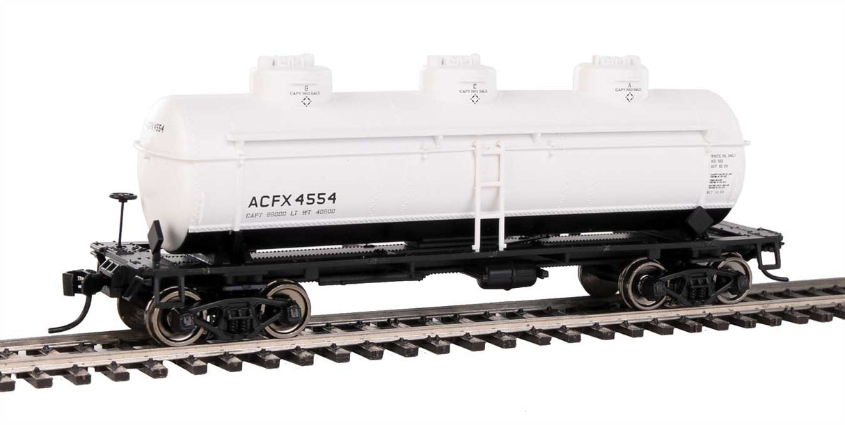 Walthers Mainline 36' 3-Dome Tank Car - Ready to Run -- ACFX #4554 - 910-1129