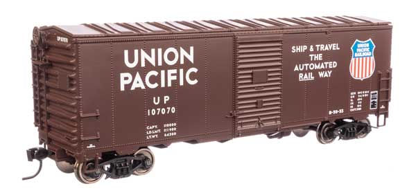 WalthersMainline HO 40' Association of American Railroads Modernized 1948 Boxcar - Ready to Run -- Union Pacific(R) #107070