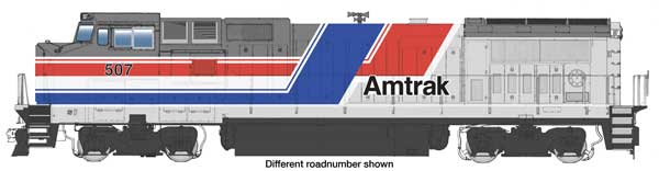 WalthersMainline HO GE Dash 8 P32-8BWH - ESU(R) Sound & DCC -- Amtrak(R) #555 - Phase III (silver, red, white & blue stripes) - 910-19562