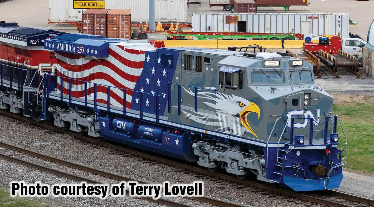 WalthersMainline HO GE ES44AC Evolution Series GEVO - ESU Sound & DCC -- Canadian National #1776 (America250(TM) Scheme, Screaming Eagle)