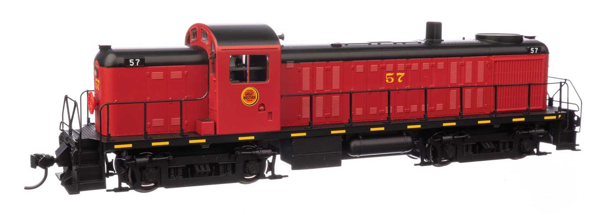 WalthersMainline HO Alco RS-2 - ESU(R) Sound & DCC -- Chicago Great Western #57 - Water-cooled stack (Deramus Red, black, yellow)