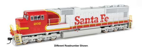 WalthersMainline HO EMD SD75M - ESU(R) Sound & DCC -- Santa Fe #209 (red, silver, Superfleet)