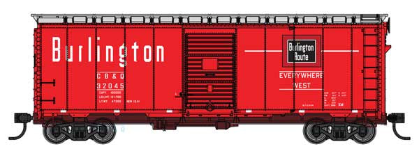 WalthersMainline HO 40' AAR Modified 1937 Boxcar - Ready to Run -- Chicago, Burlington & Quincy #32045
