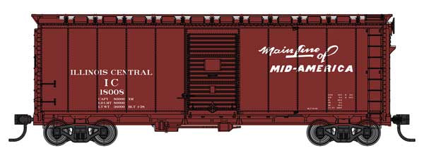 WalthersMainline HO 40' AAR Modified 1937 Boxcar - Ready to Run -- Illinois Central #18008