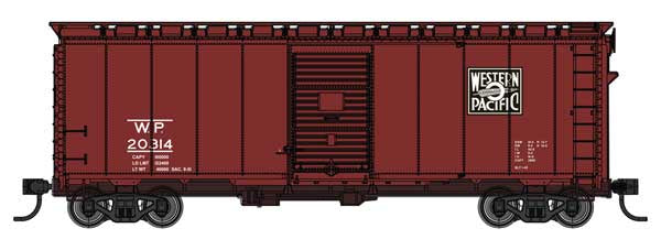 WalthersMainline HO 40' AAR Modified 1937 Boxcar - Ready to Run -- Western Pacific #20314