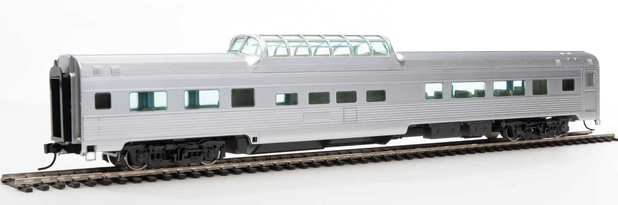 Walthers Mainline 85' Budd Dome Coach - Ready to Run -- Painted Silver, Unlettered - 910-30412