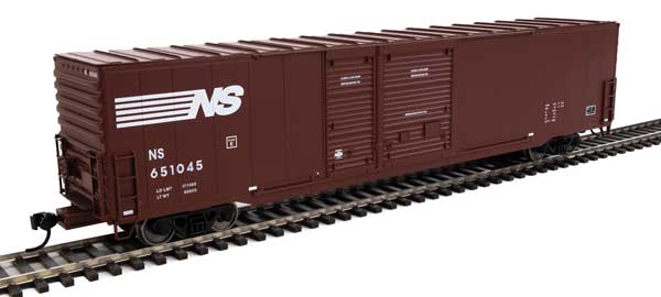 Walthers Mainline 60' Pullman-Standard Auto Parts Boxcar (10' and 6' doors) - Ready to Run -- Norfolk Southern #651045 - 910-3236