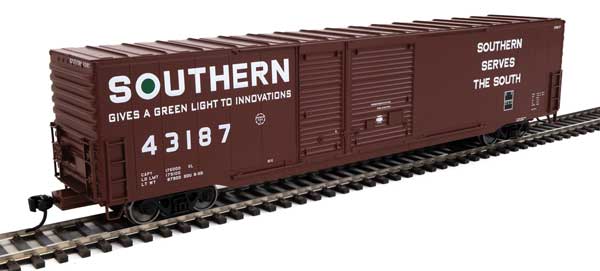Walthers Mainline 60' Pullman-Standard Auto Parts Boxcar (10' and 6' doors) - Ready to Run -- Southern #43187 - 910-3237