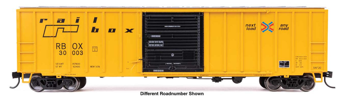 WalthersMainline HO ACF 50' Exterior-Post Boxcar - Ready to Run – Railbox (RBOX) #30273